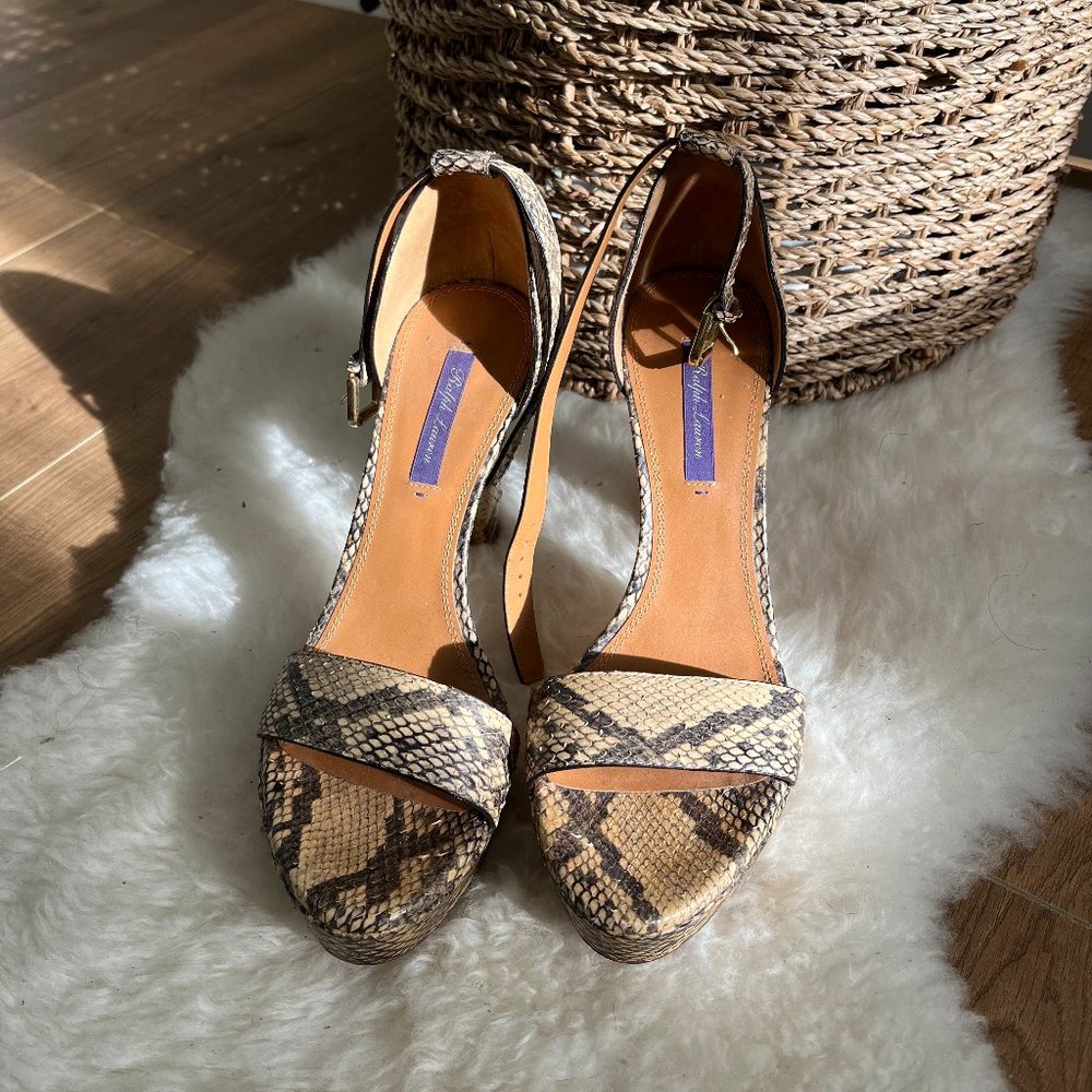 Ralph Lauren snake heel